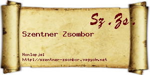 Szentner Zsombor névjegykártya